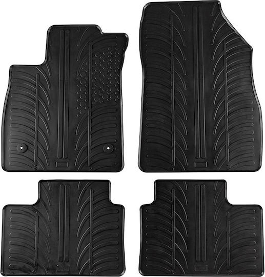 Gledring Set of Front and Rear Mats 4pcs for Renault Talisman 2016 Black