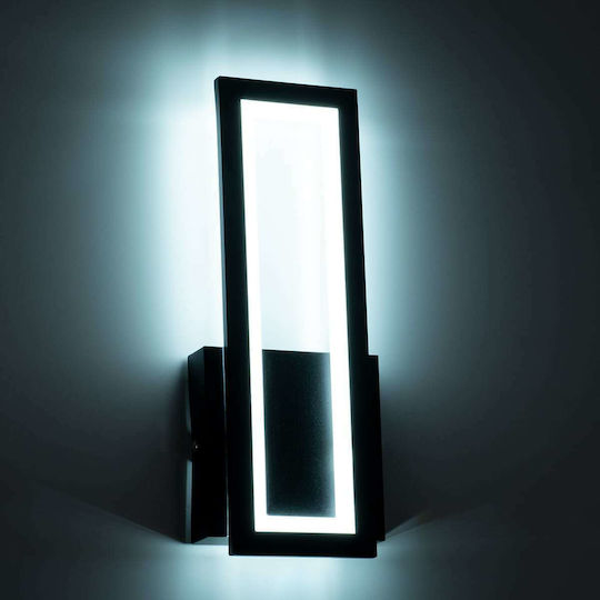 GloboStar Tiara Modern Wall Lamp with Integrated LED and Warm to Cool White Light Black 32x32x32cm