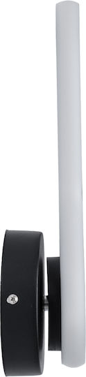 GloboStar Dallas Modern Lamp Wall with Integrated LED and Adjustable White Light Black 32x32cm