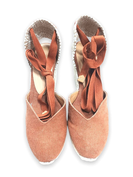 Chiara Women's Fabric Platform Espadrilles Brown