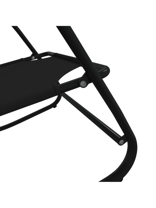 Κουνιστή Καρέκλα Μεταλλική Μαύρη 2τμχ 58x89x93.5εκ.