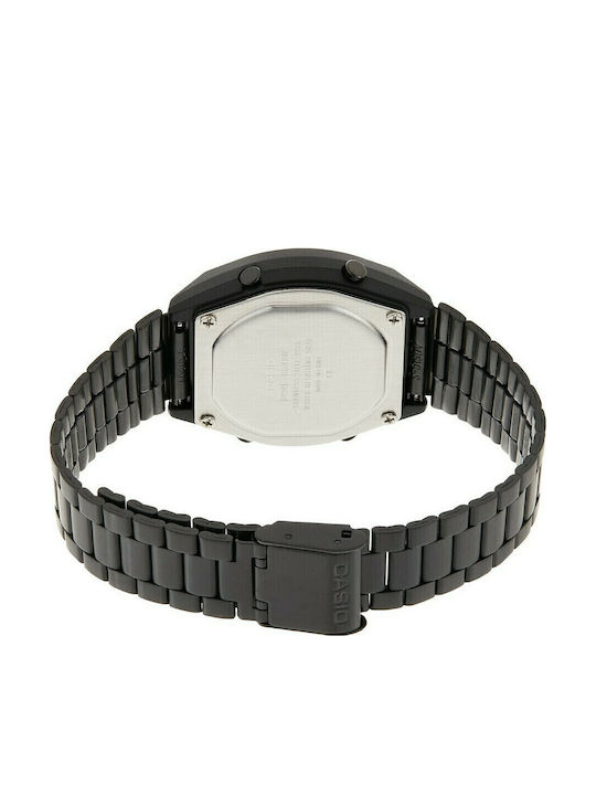 Casio Vintage Edgy Digital Men's Watch 35mm Battery with Black Metal Bracelet