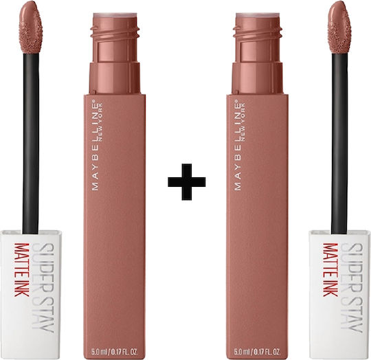 Maybelline Super Stay Matte Ink 2τμχ Set Long Lasting Liquid Lipstick Matte 65 Seductress 5ml