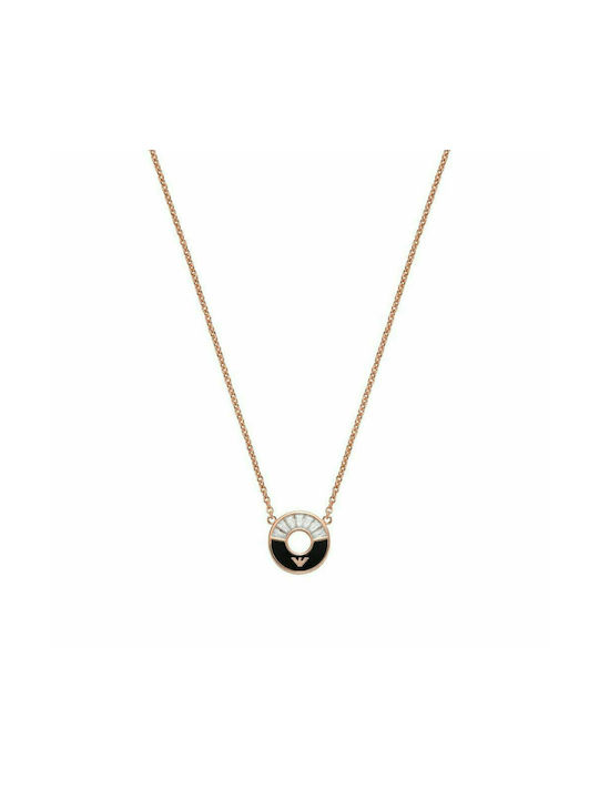 Emporio Armani Necklace from Gold Plated Silver with Zircon