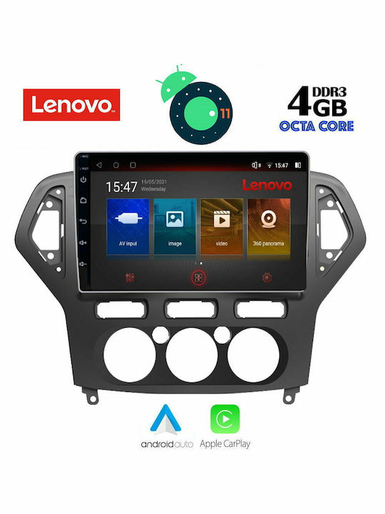 Lenovo Car-Audiosystem für Ford Mondeo 2007 - 2010 mit Klima (Bluetooth/USB/AUX/WiFi/GPS/Apple-Carplay) mit Touchscreen 10.1"