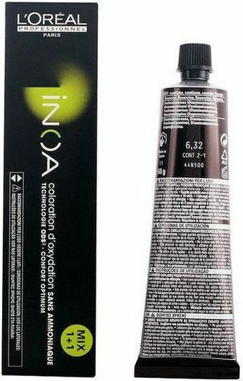 L'Oréal Professionnel Inoa Βαφή Μαλλιών Χωρίς Αμμωνία 6.32 Ξανθό Σκούρο Ντορέ Ιριζέ 60ml