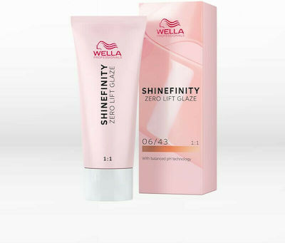 Wella Shinefinity Zero Lift Glaze Hair Dye 06/43 Copper Sunset 60ml