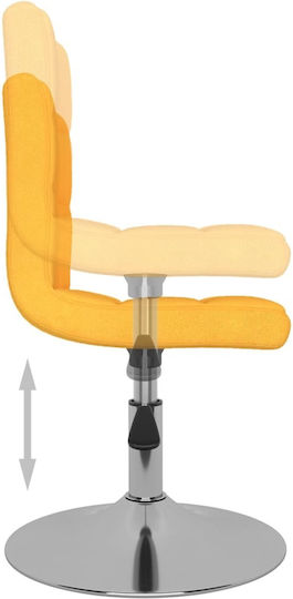 Stool Bar with Back & Adjustable Height Yellow 6pcs 40x43x71-85.5cm
