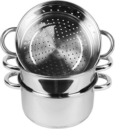 Maestro Pots Set Made of Stainless Steel Silver 3 Pieces
