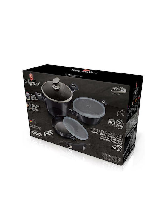 Berlinger Haus Σετ Μαγειρικά Σκεύη από Αλουμίνιο Carbon Pro με Επίστρωση από Πέτρα 3 τεμαχιών