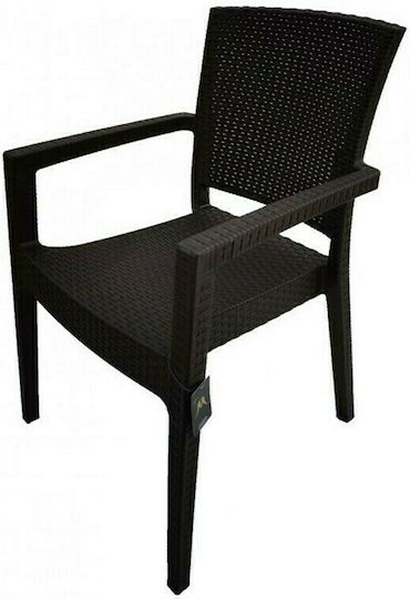Καρέκλα Zeus Eco Καφέ 60x60x88εκ.