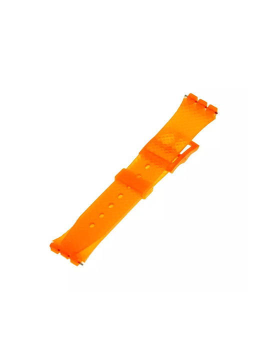 Swatch Καουτσούκ Λουράκι Πορτοκαλί 16mm