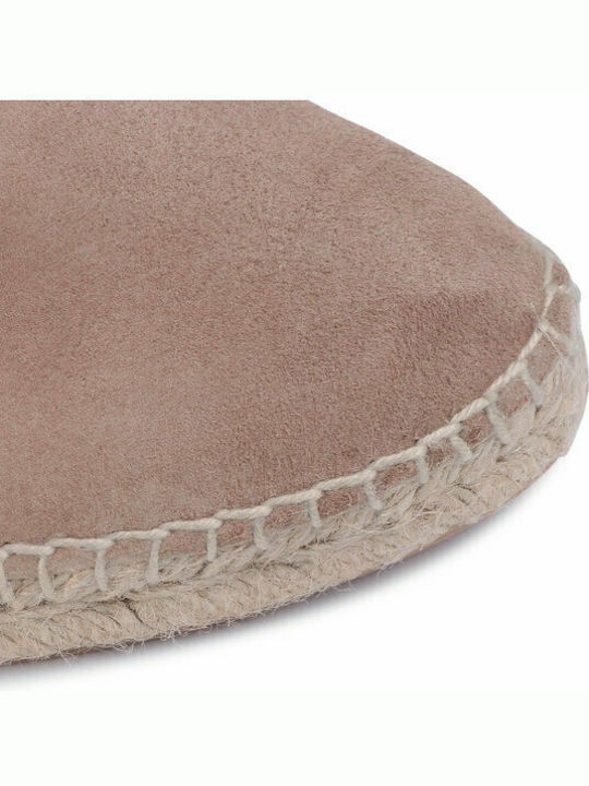 Flach Wildleder Mules in Braun Farbe