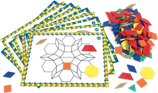 Learning Resources Παιχνίδι Κατασκευών Χάρτινο Pattern Block Activity Set για Παιδιά 4+ Ετών