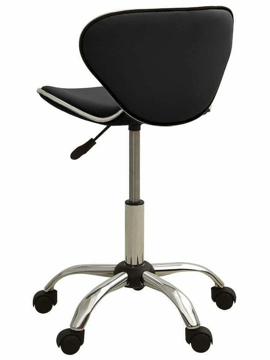 Büro- und Schreibtischhocker mit Rückenlehne Schwarz 46,5x48,5x69,5cm
