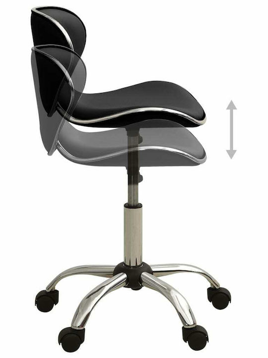 Büro- und Schreibtischhocker mit Rückenlehne Schwarz 46,5x48,5x69,5cm