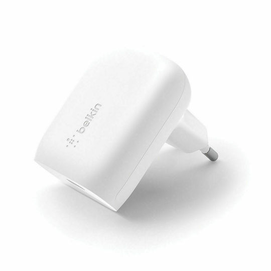 Belkin Încărcător Fără Cablu cu Port USB-C 30W Livrarea energiei Albς (WCA005VFWH)