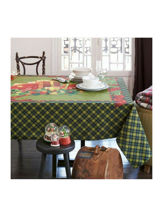 Makis Tselios Home Christmas Fabric Tablecloth Ornament L180xW140cm 0123456