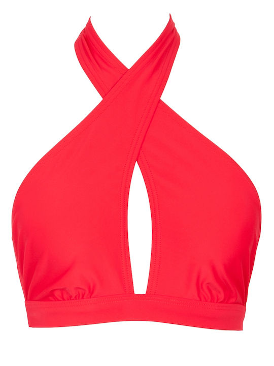 Harmonia High Neck Bikini Top Κόκκινο