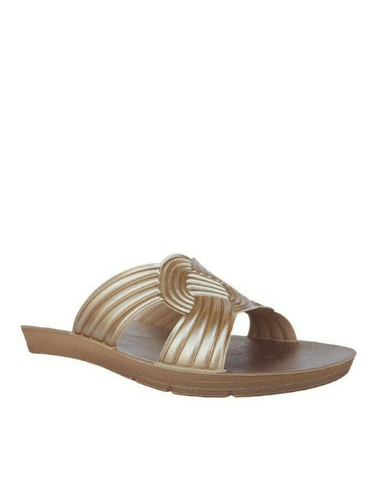 Inblu Women's Flat Sandals in Gold Color