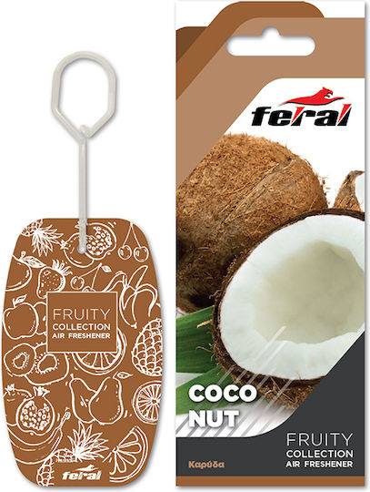 Feral Car Air Freshener Tab Pendand Fruity Collection Coconut 3pcs