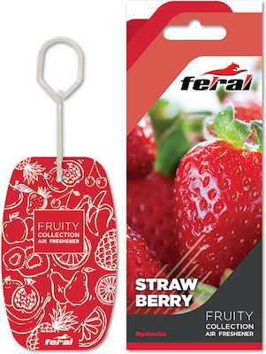 Feral Lufterfrischer-Karte Autoanhänger Fruity Collection Strawberry 3Stück