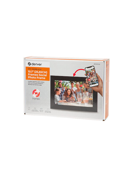 Denver PFF-1063 Digital Photo Frame with Touch Screen 10.1" Resolution 1920x1080 with WiFi Black 119101040230