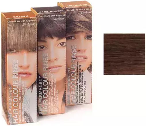 Stargazer Hair Color Rinse Βαφή Μαλλιών Χωρίς Αμμωνία Mid Brown 70ml