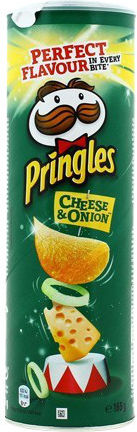 Pringles Chips with Cheese & Onion Flavor 165gr