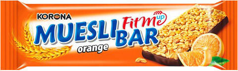Korona-M Muesli Fit Me Up Cereal Bar With Orange 50gr