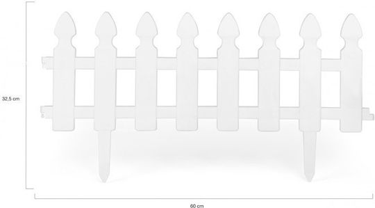 Inkazen Grile Din Plastic Pentru Garduri Cu Garduri Alb 30.5x60cm 10 Bucăți