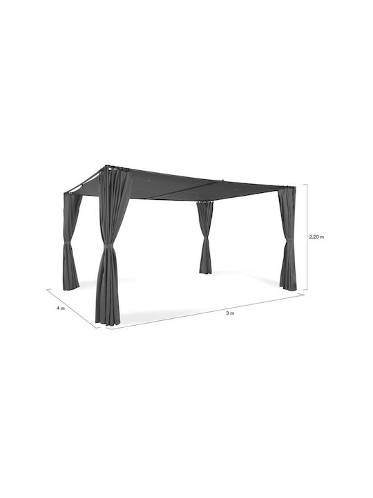 Inkazen Garten Gazebo Grau 3x4m