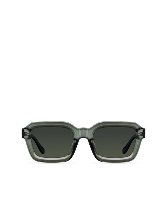 Meller Nayah Unisex Sunglasses with Horn-Rimmed Frame Fog Olive Polarized NAY-FOSSILOLI