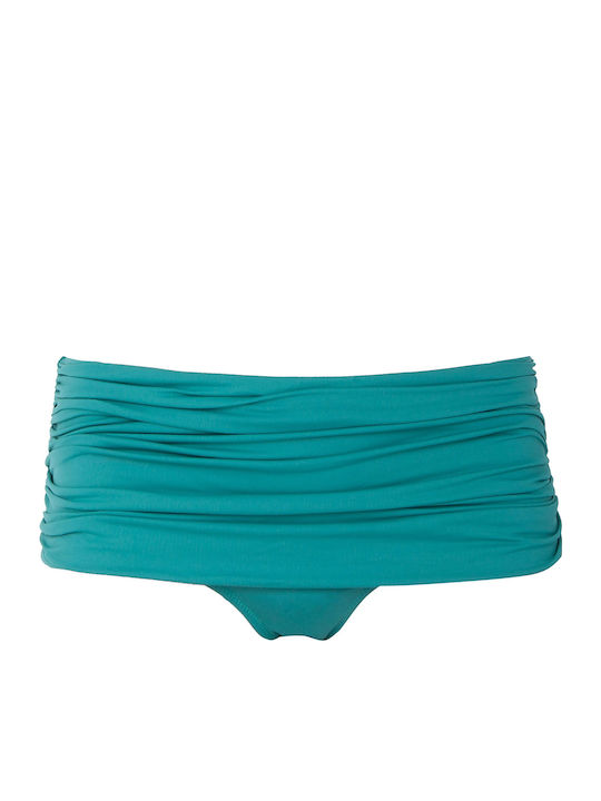Clio Bikini Slip Ψηλόμεσο Τιρκουάζ