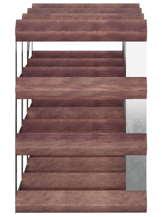 vidaXL Tischplatte Flaschenhalter Hölzernes für 12 Flaschen Braun 32.5x22.5x32.5εκ.