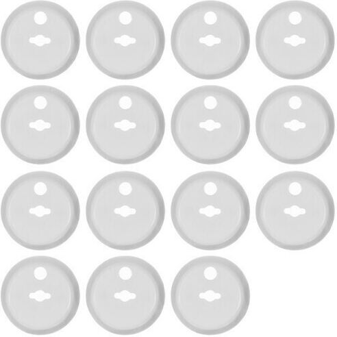 Ruhhy Socket Protective Cover Simple Placement made of Plastic in White Color 2.3x2.3x2.3εκ. 15pcs