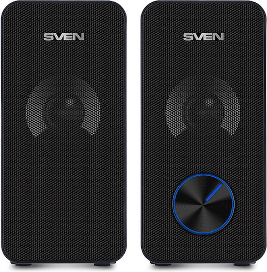 Sven 335 Ηχεία Υπολογιστή 2.0 με Ισχύ 6W Μαύρα