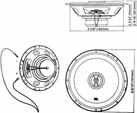 JBL Set Boxe Auto Stage1 61f 6.5" cu 40W RMS (2 căi)