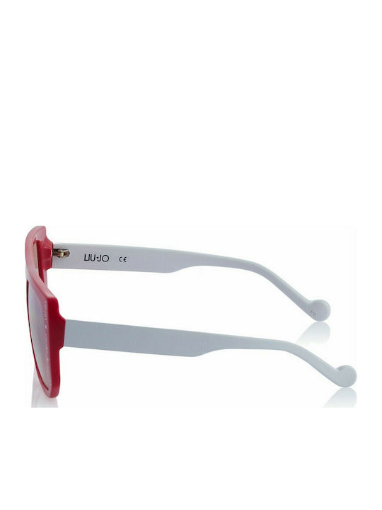 Liu Jo Women's Sunglasses with Pink Plastic Frame and Gray Lens