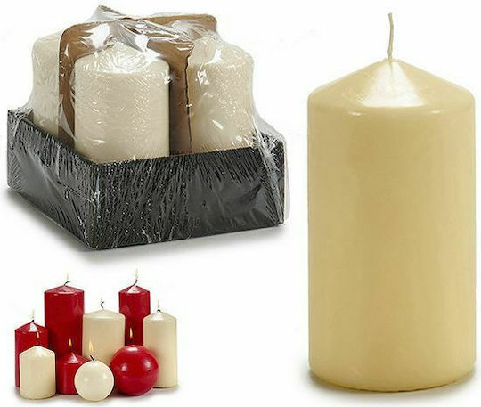 BigBuy Beigefarbene Kerze