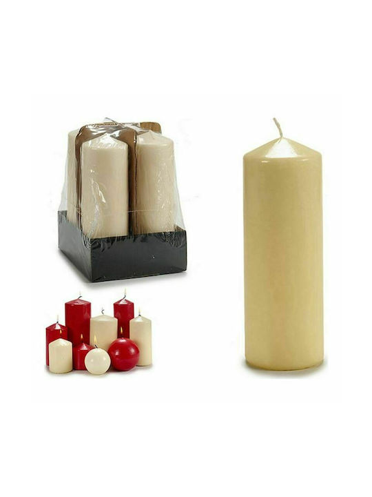 BigBuy Decorative Candle Beige 7x20cm 1pcs