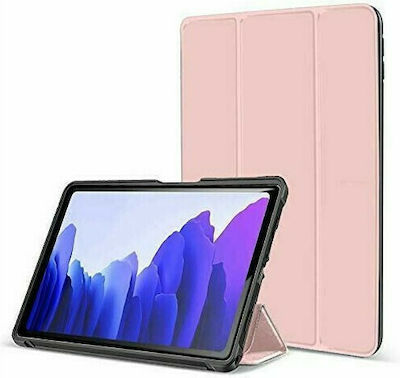 Tri-Fold Flip Cover Synthetic Leather Rose Gold (2)