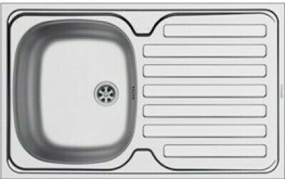 Pyramis International 1B 1D Επικαθήμενος Νεροχύτης Inox Σατινέ Μ80xΠ50cm Ασημί