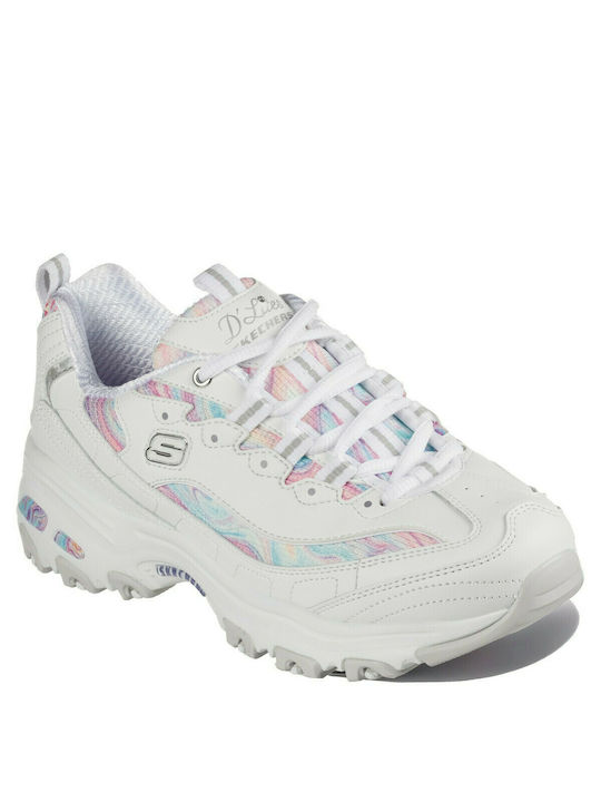 Skechers D Lites Whimsical Dream Γυναικεία Chunky Sneakers Λευκά