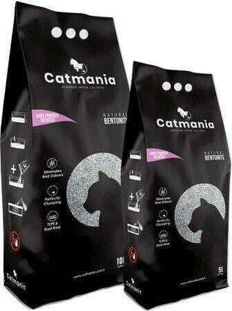 Catmania Bentonite Cat Litter with Scent Baby Powder 20lt