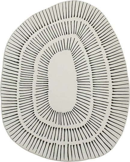Zaros Platou Decorativ Oval Ceramică Ecru 1buc 32.5x32.5buc Zaros Platou Decorativ Oval Ceramică Ecru 1buc 32.5x32.5buc