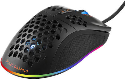 Deltaco DM210 RGB Gaming Ποντίκι 6400 DPI Μαύρο