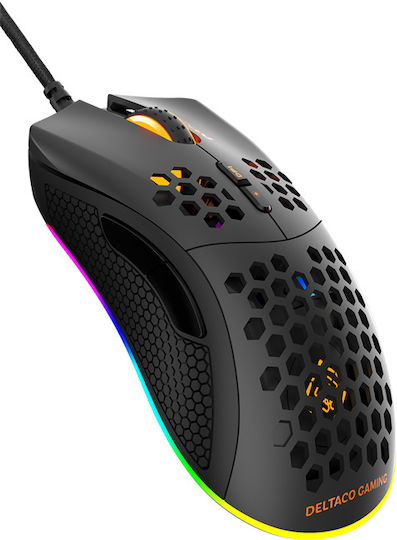 Deltaco DM210 RGB Gaming Ποντίκι 6400 DPI Μαύρο