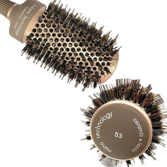 FF Professional Ceramic + Ionic Nano Technology Natural Hair Hair Brush 53mm