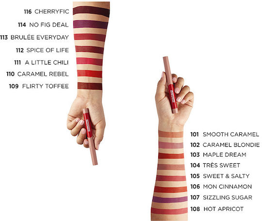 L'Oreal Paris Matte Lip Pencil Lipstick Matte 111 Little Chili 1.3gr